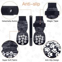 Vente en gros de chaussettes pour chiens antidérapantes avec sangles Chaussettes à rayures pour grands chiens moyens Couvre-chaussures Protecteur de patte pour animaux de compagnie