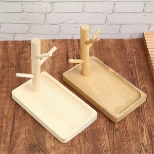 Organisateur de bureau et de tiroir en bois massif avec plateaux de branche de montre à clé pour le stockage d'ornements de porche - Product Image 3