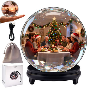 Dropshipping, Esfera de Memoria, Bola de Cristal 3D de 2.7 Pulgadas con Sonido, Personalizada, Carga tus Propios Videos y Fotos, Regalo Personalizado para Parejas - Product Image 1