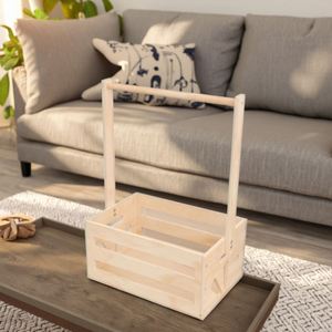 Manufacturer's Ready-Made Wooden <b>Storage</b> Box & Toddler Clothes <b>Rack</b> With Engraved Crate Toys Gifts for Baby <b>Shower</b> - Product Image 1
