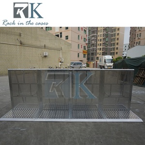 Wholesale Crowd Control Barrier Silver Crowd Barrier High Quality Barricade Fence Mobile Crowd Barrier for Concert Use - Product Image 3