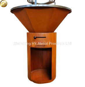 Parrilla <span class=keywords><strong>Profesional</strong></span> para Exteriores de Acero Corten con Cajón para Cenizas y Ventilación Ajustable, Brasero para <span class=keywords><strong>Leña</strong></span> - Product Image 4
