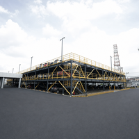 Structure de stationnement multi-niveaux en acier industriel KBP Kin Bright, axée sur la sécurité, pour hôtels et complexes d'appartements, avec garantie d'un an
