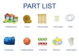 Maison de rebond <span class=keywords><strong>gonflable</strong></span> de 2024 Offres Spéciales et jeu de cible de fléchettes de piscine de fosse à balles avec le ventilateur - Product Image 3