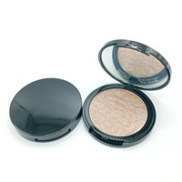 Highlighter Wajah Pink Kustom, Illuminator Natural Glow Finish, Shimmer Powder Tahan Air, Highlighter Berkilau, Riasan Blush