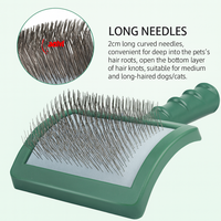 Brosse Slicker en gros d'usine JZ pour chiens et chats, épingles en acier inoxydable de 20mm, élimine les cheveux lâches et les enchevêtrements, Logo personnalisé