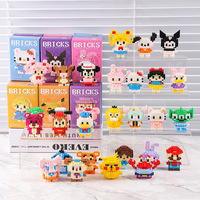Ensemble de figurines en briques DIY pour enfants en gros, mini blocs de construction, jouets, modèles de personnages, animation, plastique, pas cher
