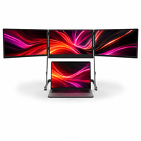 Monitor Triple de 15.6 Pulgadas 2026, Tipo C, Configuración con un Solo Cable, Portátil, con Altavoz Integrado para Juegos