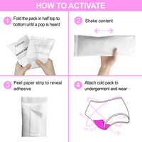 5 pièces jetables ABSORBANT tampons de maternité périnéale chaleur instantanée thérapie par le froid Packs un chaud et un froid soins post-partum