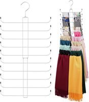 Présentoir de Magasin de Vêtements : Porte-Hijab Rotatif Robuste en Argent pour Présentation de Vêtements et Écharpes