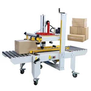 Semi Automatic Adjustable Side Belt Drive Adhesive Tape Carton Case Box Sealer Machine