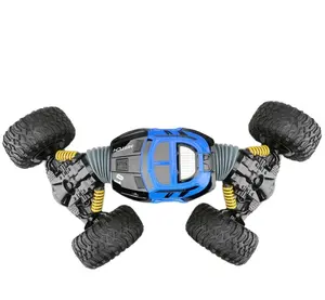 4WD Rc araba hobi dublör radyo kontrollü araba 360 çift taraflı uzaktan kumanda Offroad Rc araba büküm Rc kaya paleti