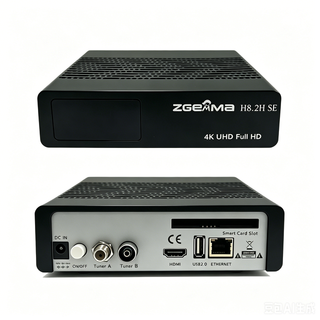 Digital 4K UHD Set Top Box ZGEMMA H8.2H SE Linux OS Enigma2 Combo Receiver DVB-S2+T2/C Twin Tuners