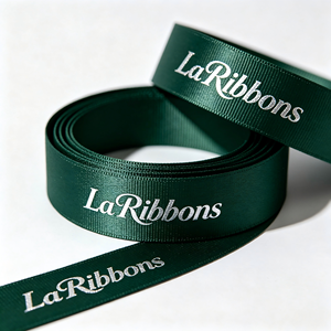 Wholesale Custom Logo Printed Grosgrain <b>Ribbon</b> Solid Color Polyester Gift Wrapping Decorative <b>Ribbon</b> - Product Image 6