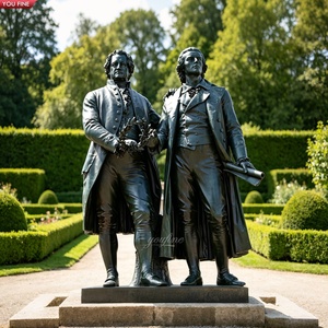 YOUFINE Estatua de Bronce de Goethe y Schiller, Escultura de Tamaño Real de los Famosos Poetas <span class=keywords><strong>Alemanes</strong></span> para Decoración de Jardín Exterior - Product Image 4