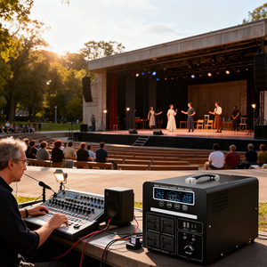 1600W Solar Portable Power Generator Electric Power Station Ternary Lithium Battery MPPT Pure Sine Wave AC Powered <b>LED</b>/USB/Cigar - Product Image 6