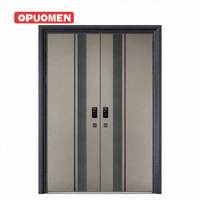 Porte pivotante de sécurité en alliage d'aluminium OPUOMEN - Porte d'entrée durable insonorisée pour hôtel, villa, prévention des incendies, usage commercial 5