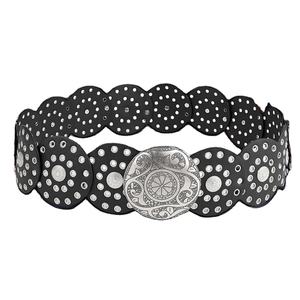 Cinturón West Cowboy Y2K para mujer, cuero PU de 4cm de ancho con hebilla de aleación, estilo Punk elegante Vintage, estilo occidental caliente para niñas - Product Image 3