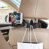 Nouveau support de téléphone portable 2-en-1 pour appuie-tête de voiture, clip de fixation rapide pour rangement au dossier du siège, accessoire intérieur