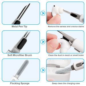 Link Dream Earphones Kit de nettoyage 3 en 1 avec 4 paires d'embouts d'oreille de remplacement pour <span class=keywords><strong>AirPods</strong></span> <span class=keywords><strong>Pro</strong></span> 2nd/1st Generation - Product Image 4