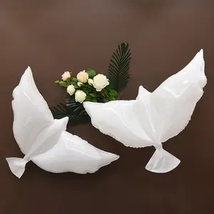 Globos de paloma de la paz blanca, decoración para fiesta de boda, globos de helio, forma de pájaro, aluminio, gran oferta