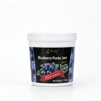 Lotlong Source Factory Groothandel Natuurlijke Kleur Custard-stijl Blauwe Bes Puree Jam voor Melkthee & Bakkerij Commercieel Gebruik