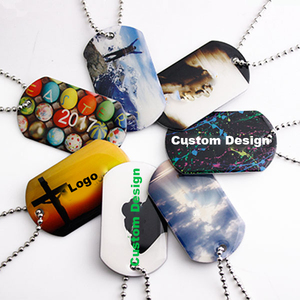 <b>Custom</b> Personalized Logo Printed Stainless Steel Blank Metal <b>Dog</b> <b>Tags</b> - Product Image 1
