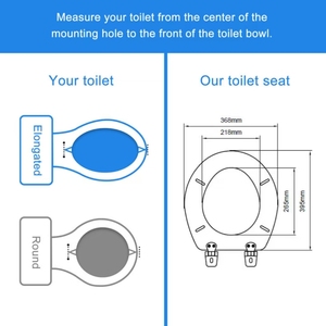 Siège de toilette rond en bois moulé sur mesure Bofan Modern 17 pouces avec fonction de dégagement rapide <span class=keywords><strong>et</strong></span> anti-bactérien - Product Image 3