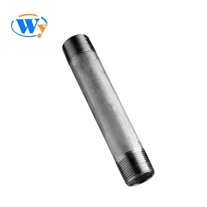 Ống nước vật liệu chủ đề ống lắp thùng núm vú NPT/BSP <span class=keywords><strong>A106</strong></span> G RB SCH 40 mạ kẽm ống thép carbon núm vú - Product Image 1