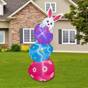 Conejo <span class=keywords><strong>de</strong></span> <span class=keywords><strong>Pascua</strong></span> Inflable, Modelo Gigante Hecho a Mano <span class=keywords><strong>de</strong></span> Alta Calidad, Colorido, para Colgar en Festivales, Decoración <span class=keywords><strong>de</strong></span> Jardín al Aire Libre, Fiesta, Lujo - Product Image 1