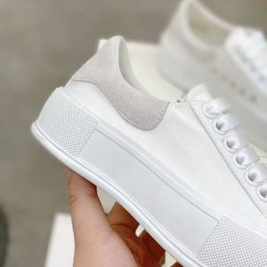 Logo personnalisé ! Chaussures en toile simples et élégantes avec semelles épaisses respirantes et antidérapantes - Baskets blanches - Product Image 3