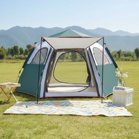 Tente de camping extérieure pliable automatique hexagonale en Oxford imperméable