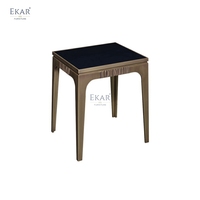 EKAR-Table d'appoint en aluminium, élégante et fonctionnelle, avec design métallique, pour salle à manger, école et mobilier
