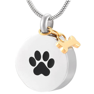 Kalung Botol Parfum Cenderamata Tengkorak Anjing Klasik dari Baja Anti Karat dengan Cetakan Cakar untuk Menyimpan Abu Jenazah, Mengenang Hidup Pecinta Hewan Peliharaan di Hari Jadi - Product Image 3