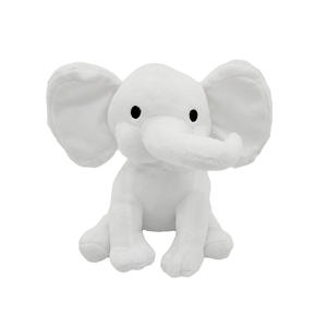Peluche Éléphant en Peluche de 25 cm avec Remplissage 100% Coton PP Blanc pour Décorations de Fête de Diplôme Convivial pour les Enfants - Product Image 5