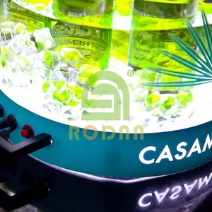 Grand seau à glace LED refroidisseur isolé économe en énergie pour Champagne et vin accessoire de bar essentiel pour les clubs VIP - Product Image 3