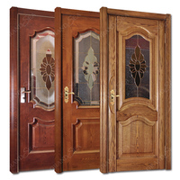 Porte intérieure en bois massif haut de gamme pour chambre à coucher, maison, hôtel, avec cadre