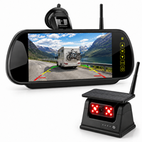 Sistema de Cámara de Visión Trasera Inalámbrica OEM de 7 Pulgadas con AHD 1080P HD, Pantalla de Inicio Personalizada con Logotipo, Magnético Solar para Remolques y Autocaravanas