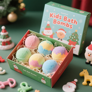Ensemble <span class=keywords><strong>de</strong></span> bombes <span class=keywords><strong>de</strong></span> bain pour enfants <span class=keywords><strong>de</strong></span> Noël, jouets surprise Père Noël/Renne pour enfants, formule végétalienne et sans danger pour <span class=keywords><strong>la</strong></span> peau |   Personnalisation <span class=keywords><strong>de</strong></span> marque privée/OEM - Product Image 2