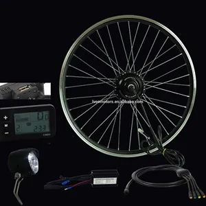 LVCO Waterproof Best Quality Light Integrated Ebike LCD USB Conversion Kit Assembled Wheel with Spokes