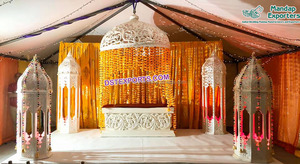 Lampes marocaines colorées en fibre de verre, décorations de scène Mehndi, lanternes marocaines pour la décoration de Mehndi, pièces - Product Image 5