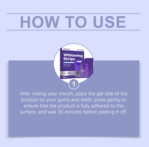 Tiras blanqueadoras de dientes luminosas de color morado, fáciles de usar, portátiles para uso doméstico, cuidado bucal suave - Product Image 6
