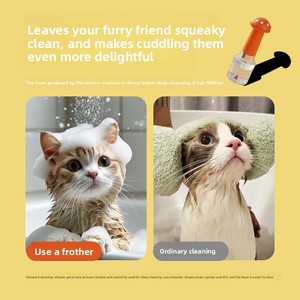 Máquina <span class=keywords><strong>de</strong></span> Espuma para Mascotas, Dispensador <span class=keywords><strong>de</strong></span> Champú para Baño <span class=keywords><strong>de</strong></span> Perros y Gatos, Herramienta <span class=keywords><strong>de</strong></span> Aseo con Espuma <span class=keywords><strong>de</strong></span> Crema Batida <span class=keywords><strong>de</strong></span> un Solo Toque - Product Image 4
