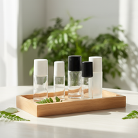 Flacon de parfum vide transparent en verre sodalime avec bouchon à vis 30ml 50ml, emballé en carton