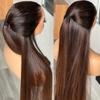Perruques en cheveux humains 30 pouces Double trame 100% cheveux vierges vietnamiens Fournisseur, Couleur brun ombré Cheveux humains vietnamiens lisses