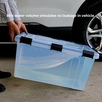 Boîte de transport rectangulaire transparente multifonctionnelle en plastique PP rigide, étanche et scellée, pour poissons vivants, à fixer sur voiture