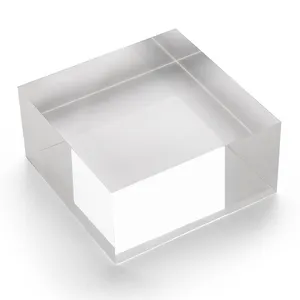 Blocco in Perspex acrilico chiaro accento solido con supporto personalizzato in Lucite acrilico