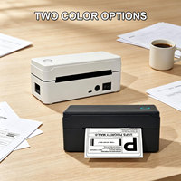 Imprimante thermique portable sans encre 4 pouces 110 mm, imprimante thermique directe, machine d'impression d'étiquettes, imprimante thermique de codes-barres pour étiquettes d'expédition