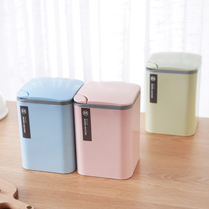 Conveniente Mini cubo de basura de plástico PP con tapa de prensa Cubo de almacenamiento superior abierto para almacenamiento de basura en el hogar y la Oficina - Product Image 5