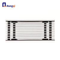 Diffuseur d'air linéaire en plastique pour maison, appartement, hôtel, villa, ventilation CVC, grille amovible disponible en noir et blanc